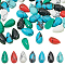 70Pcs 7 Styles Gemstone Cabochons, Teardrop, 5.5x3x2mm, 10pcs/style