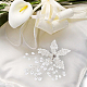 Décorations de chaussures de mariage de fleurs en perles d'imitation en plastique ABS FIND-WH0126-71S-7