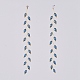 Electroplate Glass Beads Dangle Stud Earrings EJEW-JE03820-06-4
