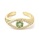 Сглаз реальные 18k покрытием манжеты кольца для женщин подарок ZIRC-C021-03G-03-1