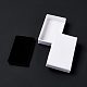 ペーパー スポンジ マット ネックレス ボックス  長方形  ホワイト  8x5x1.7cm  内径：7.2x4.3x1のCM OBOX-G018-02C-5