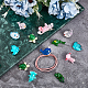 Chgcraft 18 pièces 9 styles miniatures en résine sur le thème de l'océan axolotl animaux marins figurines d'animaux minuscules accessoires de jardin féerique pour décorations d'aquarium fête d'anniversaire RESI-CA0001-40-5