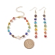 Orecchini e bracciale pendenti con perle naturali e perle malocchio SJEW-JS01260-6