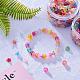 NBEADS 2 Boxes Mixed Color Transparent Flower Frosted Acrylic Beads Loose Beads Bead Caps DIY Jewelry Making OACR-NB0001-02-5