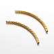 Brass Curved Tube Beads KK-L129-10G-1