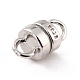 Rhodium Plated 925 Sterling Silver Magnetic Clasps STER-A001-01P-3