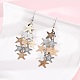 Серьги-подвески в виде морских звезд из нержавеющей стали 430 EJEW-A137-11M-3