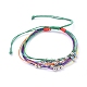 Bracelets de perles tressées en corde de polyester ciré BJEW-JB05065-01-1