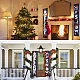 Polyester hängendes Zeichen für Home Office Haustür Veranda begrüßen Weihnachtsdekorationen AJEW-WH0129-51-7