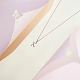 SHEGRACE 925 Sterling Silver Initial Pendant Necklaces JN914A-4