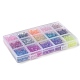 600шт 15 цвета строковые прозрачные стеклянные бусины GLAD-SZ0001-03-5