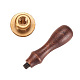 DIY Letter Scrapbook Brass Wax Seal Stamps and Wood Handle Sets AJEW-PH0010-U-3