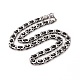 304 Stainless Steel Byzantine Chains Necklace STAS-E160-24EBP-1