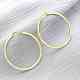 Латунь обруч серьги для женщин EJEW-I270-13B-G-1