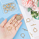 UNICRAFTALE 12Sets Stainless Steel Toggle Clasps 25mm Round IQ Toggle Clasps T-bar Closure Clasps Golden Neckalce Toggle Clasps Round Ring Jewelry Connectors End Clasps STAS-UN0050-81-3