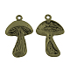 Tibetan Style Alloy Mushroom Pendant TIBEP-914-AB-FF-1
