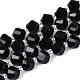 Натуральные бусины из черного оникса (окрашенные и нагретые) G-T144-24A-03-4