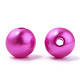 Spray Painted ABS Plastic Imitation Pearl Beads OACR-T015-05B-14-1