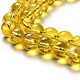 Chapelets de perles en verre transparent drawbench GLAD-Q012-10mm-06-3
