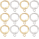 Sunnyclue 20 par de accesorios para aretes de latón en 2 colores KK-SC0005-64-1