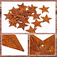 GORGECRAFT 30PCS 1.77 Inch Metal Rusty Barn Star Saddle Brown Antique Primitives Rustic Country Tin with 1.2mm Hole Iron Stars Accents for DIY Crafts Vintage Farmhouse Home Wall Decor Accessories IFIN-GF0001-23-4