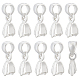 BENECREAT 10Pcs 925 Sterling Silver Ice Pick Pinch Bails FIND-BC0003-83-1