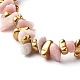 Natural Pink Opal Chip Beads Stretch Bracelets BJEW-JB06599-03-4