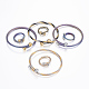 Set di braccialetti e anelli di coppia in acciaio inossidabile di tendenza SJEW-H073-01-1