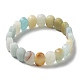 Stretch-Armband mit Amazonit-Perlen und natürlichen Blumen G-E010-01-01-2