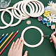 Unfinished Wooden Pieces Rings Shape DIY-WH0349-06-3