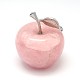 Decoraciones de exhibición para el hogar de manzana 3d de cuarzo rosa natural G-A137-F01-03-2