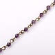Handmade Bicone Glass Beads Chains for Necklaces Bracelets Making AJEW-JB00049-02-1