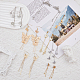 Fibloom 8 Paar baumelnde Ohrringe im 8-Stil mit Kristall-Strassen und klarem kubischem Zirkonia-Schmetterling EJEW-FI0001-38-5