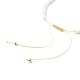 Verstellbare geflochtene Perlenarmbänder aus Nylonfaden BJEW-JB06450-01-5