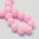 Baking Painted Glass Round Bead Strands X-DGLA-Q019-8mm-43-2