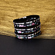 Fashion Zinc Alloy Leather Cord Multi-strand Bracelets BJEW-BB26682-1-6
