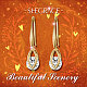SHEGRACE Brass Gold Plated Dangle Earrings JE99C-5