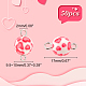 PH PandaHall 50pcs Resin Beads Charms 10mm Heart Beads Links Pink Connectors Pendants with Iron Double Loops Loose Beads Charms for Summer Jewelry Necklace Bracelet Earrings Making RESI-HY0001-04-2