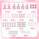 Sunnyclue 1 caja DIY 6 juegos de pulseras de concienciación sobre el cáncer de mama DIY-SC0021-74-2