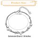Bracelets multibrins en argent sterling plaqué rhodium avec 925 chaîne satellite et étoile perlée JB708A-2