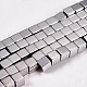 Chapelets de perles en hématite synthétique sans magnétiques G-J170A-4x4mm-01-1