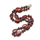 Natural Red Jasper Beaded Necklaces NJEW-S399-19-1