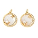 Латунные микро проложить кубического циркония подвески KK-U058-09G-1