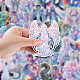 50 шт голографические самоклеящиеся наклейки из ПВХ с изображением ангела-русалки и дракона PW-WG83335-01-2
