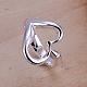 Romantic Heart Adjustable Brass Cuff Rings RJEW-BB13242-3