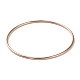 Placcatura ionica (ip) 304 braccialetto semplice da donna in acciaio inossidabile BJEW-F461-01B-RG-1