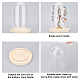 NBEADS Eternal Flower Glass Display Dome Cloche ODIS-WH0010-41B-4