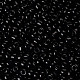 ガラスシードビーズ  不透明な色の種  DIYジュエリー作成用の小さなクラフトビーズ  ラウンド  ブラック  3mm  穴：1mm  約10000個/ポンド SEED-A010-3mm-49-2