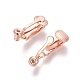 Brass Clip-on Earring Converters Findings KK-L175-02RG-2