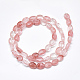 Cherry Quartz Glass Beads Strands X-G-S357-B14-2